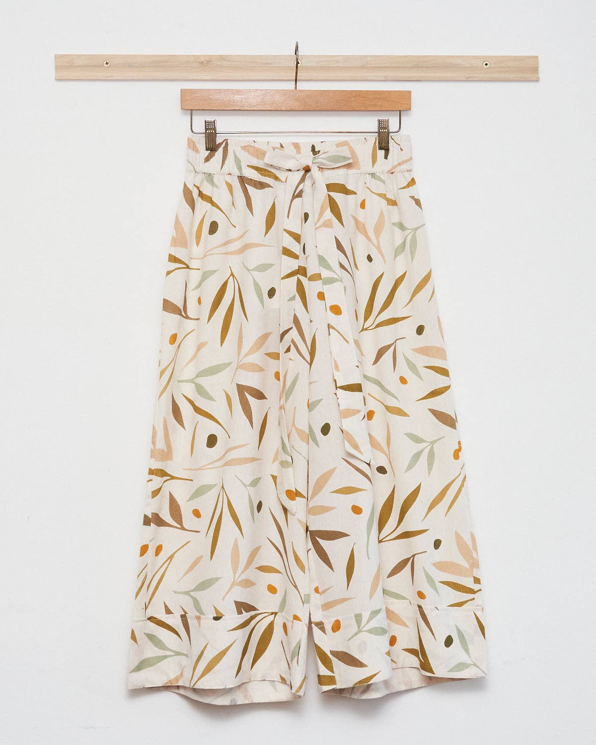 Periodical - Wholesale Lounge Shorts - Women's - Olive Branch Wide Hem Culottes0