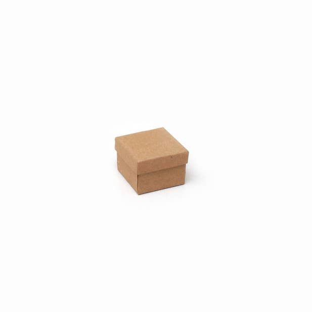 Ring Box. 5x5x3.5cm. Kraft Gift Box for wholesale by Inca UK