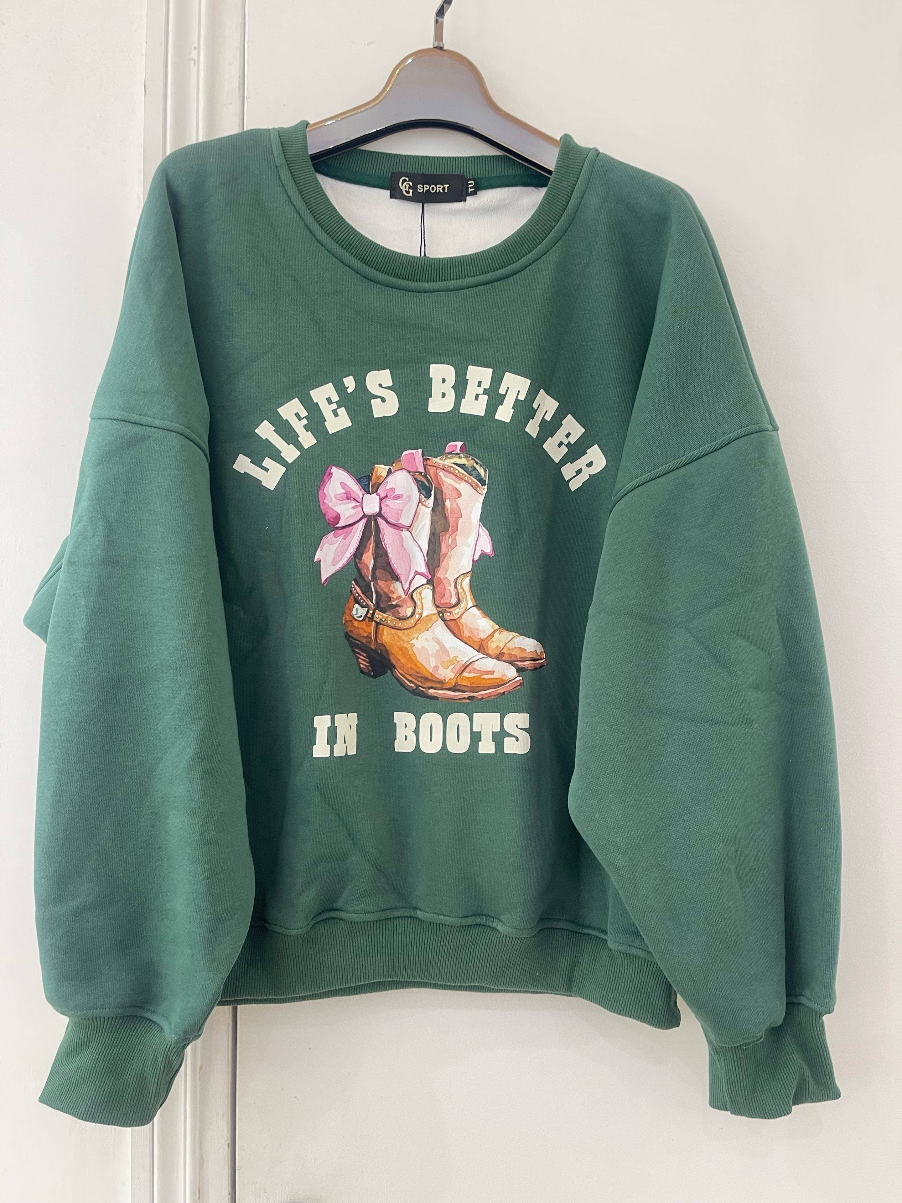 EASY MODE – wholesale Sweatshirt med tryck - Dam – Munkjacka med cowgirl-tryck - 118512