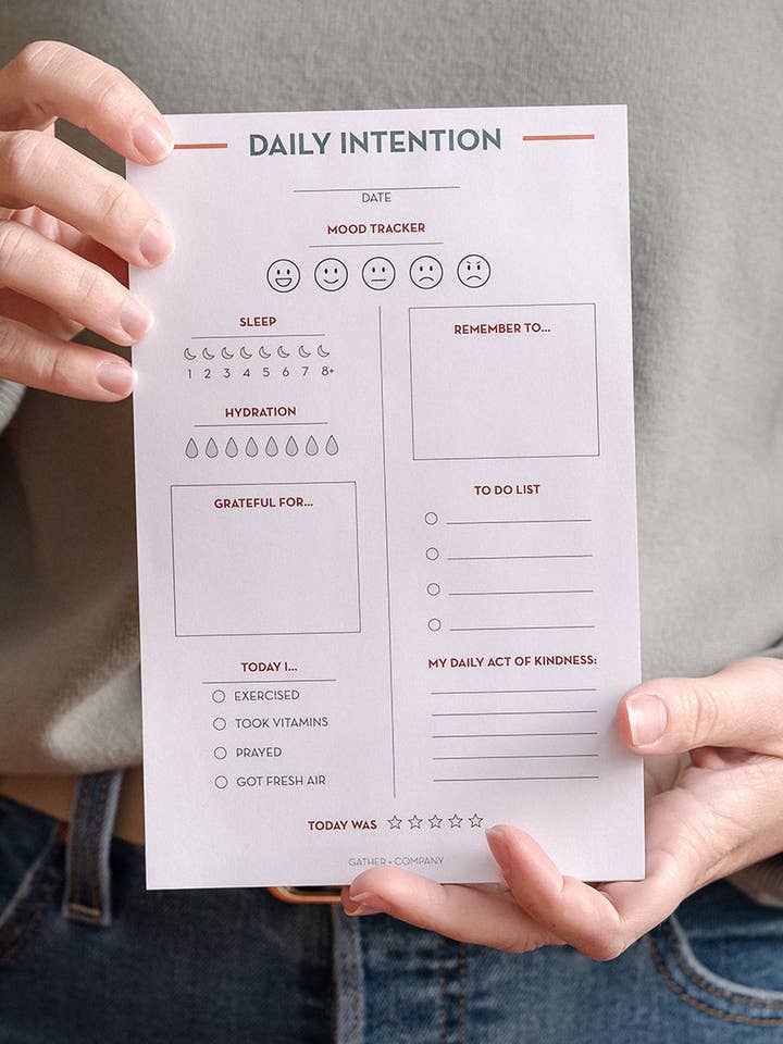 Daily Intention Notepad for wholesale by Gather + Company