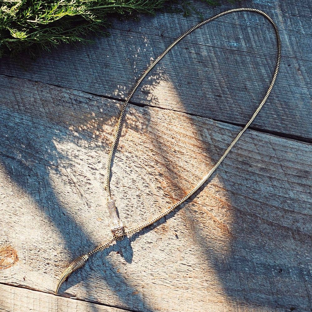 Bisjoux - Wholesale Link & Chain Necklace - Brass snake chain serpent lariat long necklace7