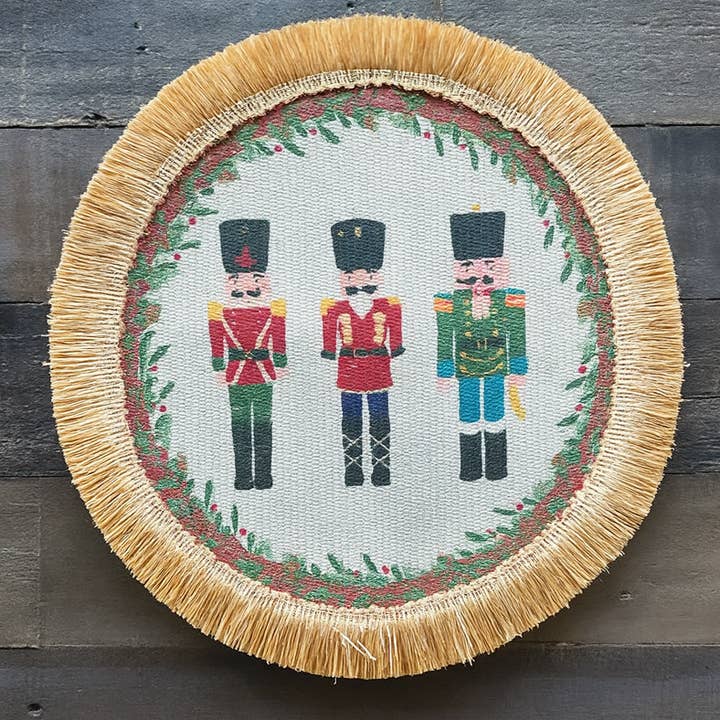 Fennco Styles – wholesale Placemat – Nutcracker Holiday 13" Placemat with Fringe2