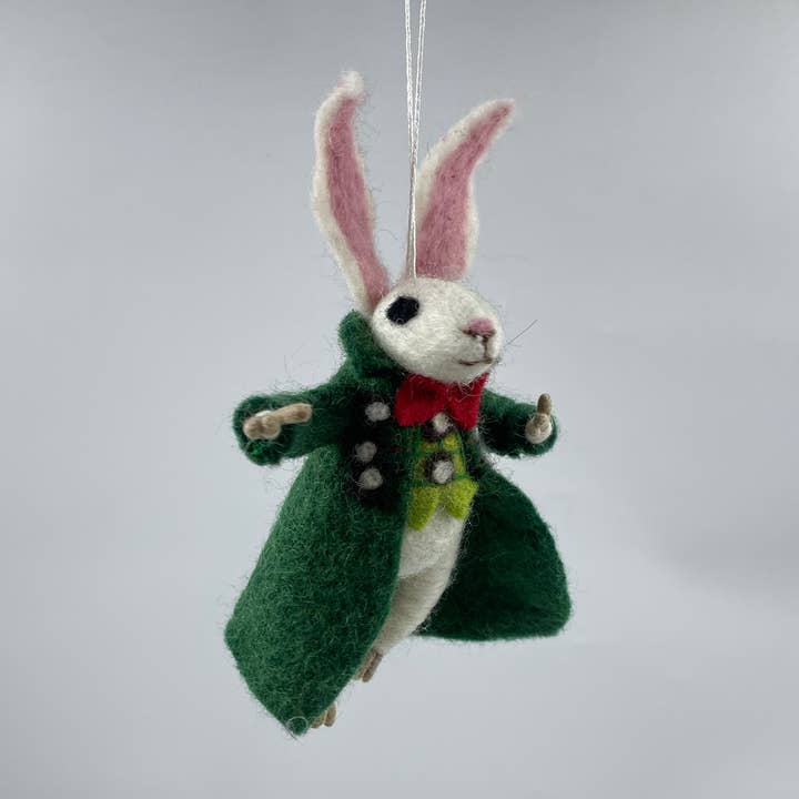 Funky Yak Ltd - Wholesale Ornament - Felt Green Mouse Christmas Decoration/Ornaments1