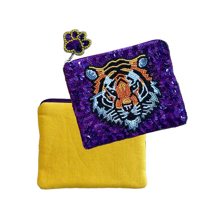 Lily Posh – wholesale Coin purse – Women’s – Tiger Football Game Day Coin Purse LSU Go Tigers2