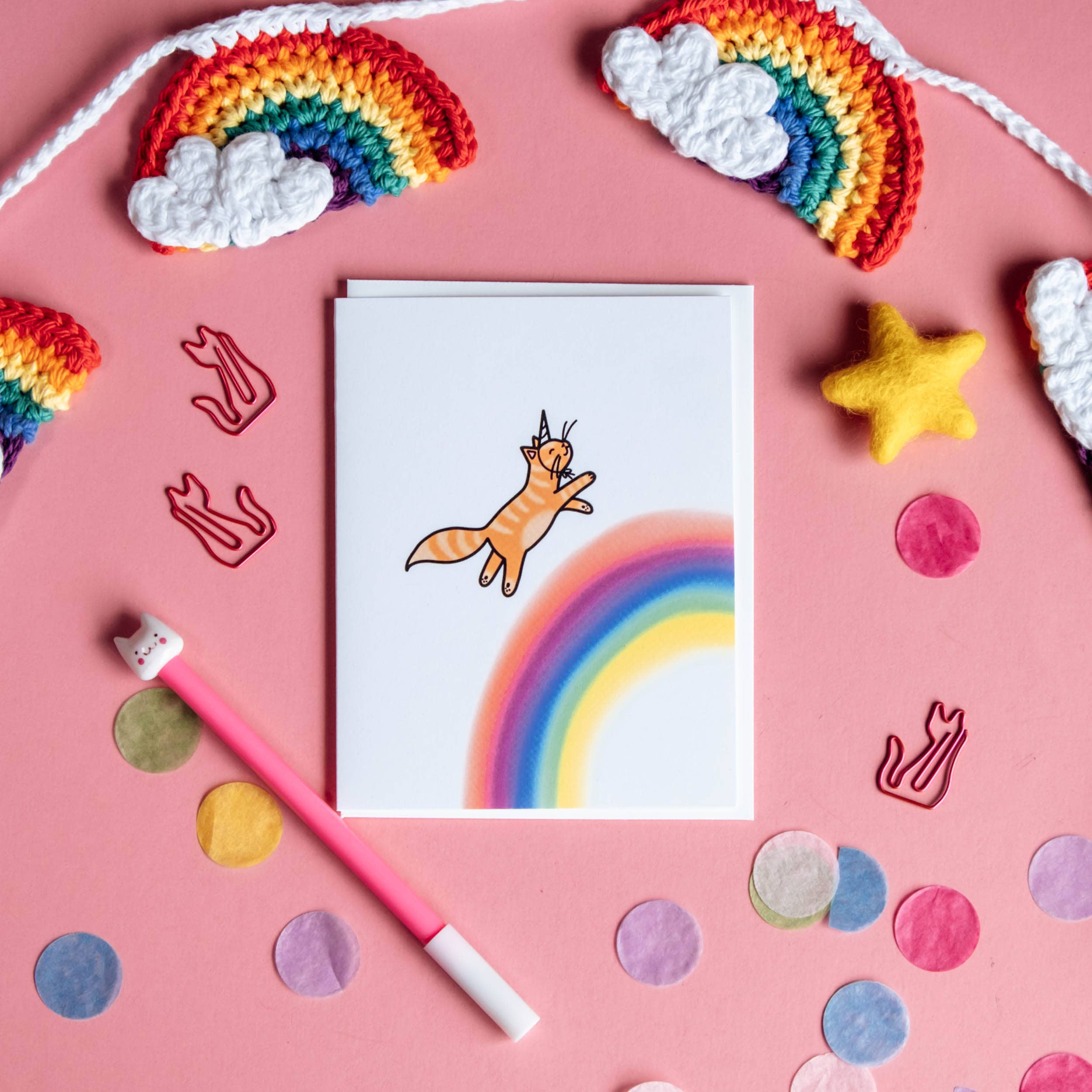 Shawna Smyth Studio - Wholesale Birthday Card - Rainbow Cat Card [Eco-Friendly Birthday Happy Cute]3