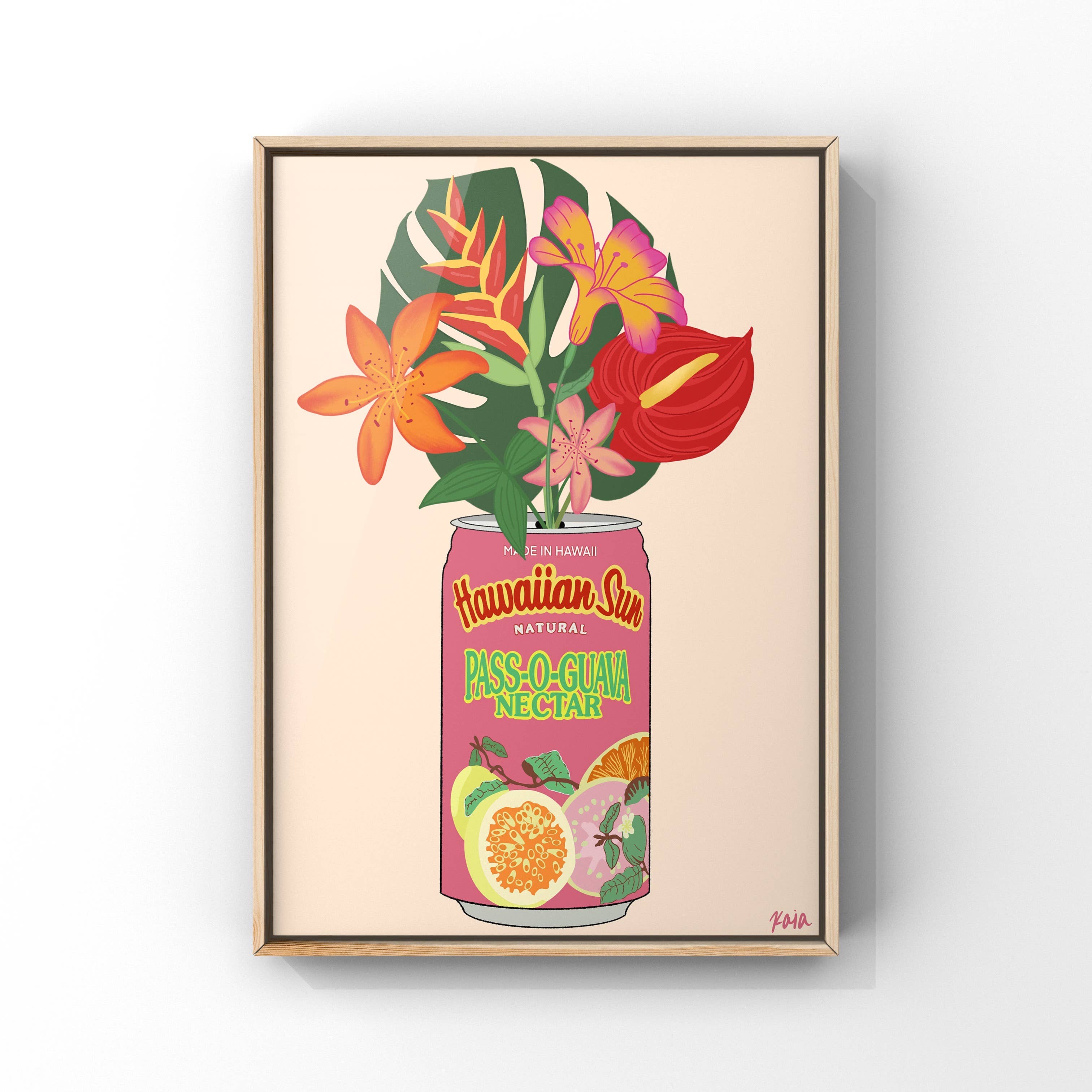 Surf Cowboy - Wholesale Art Print - POG Hawaiian Sun Tropical Flowers Art Print
