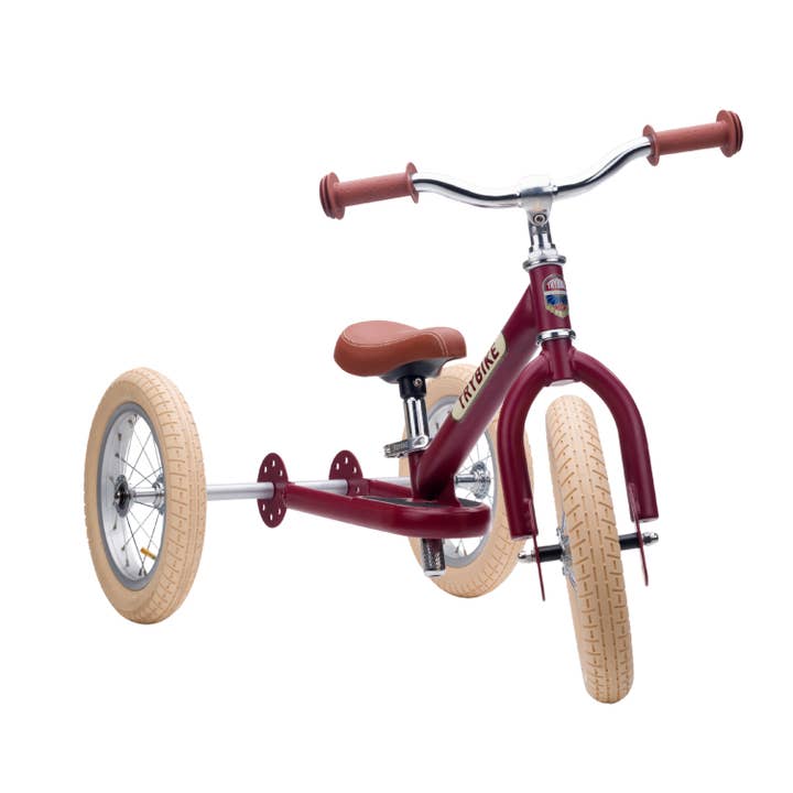 Trybike - Matte 2 In 1 Balance Bike / Trike - Vintage Red for wholesale by Hippychick