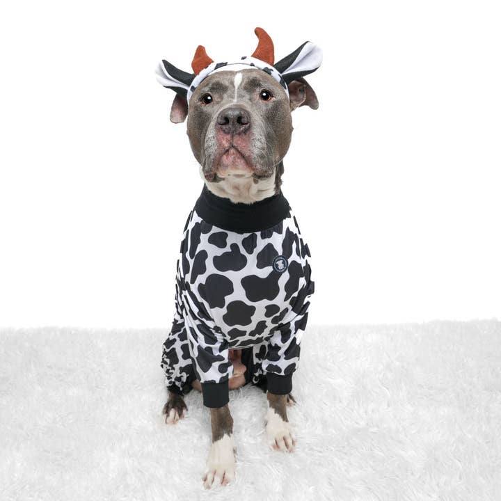'In a Moo-d' Pitbull Pajamas for wholesale by Pittie Clothing Co.