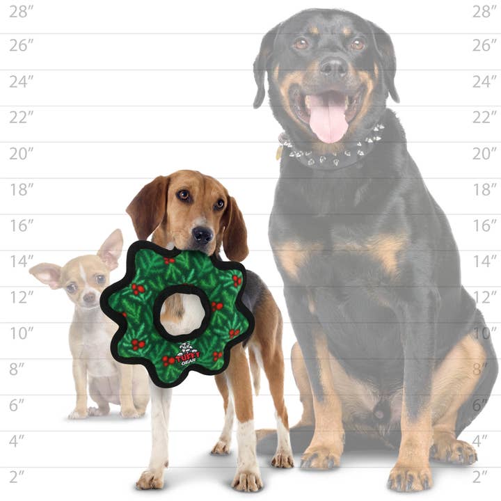Tuffy Dog Toys - VIP Products - Wholesale Pet Toy - Dog - Tuffy Holiday Medium Gear Ring Wreath, Durable Dog Toy5