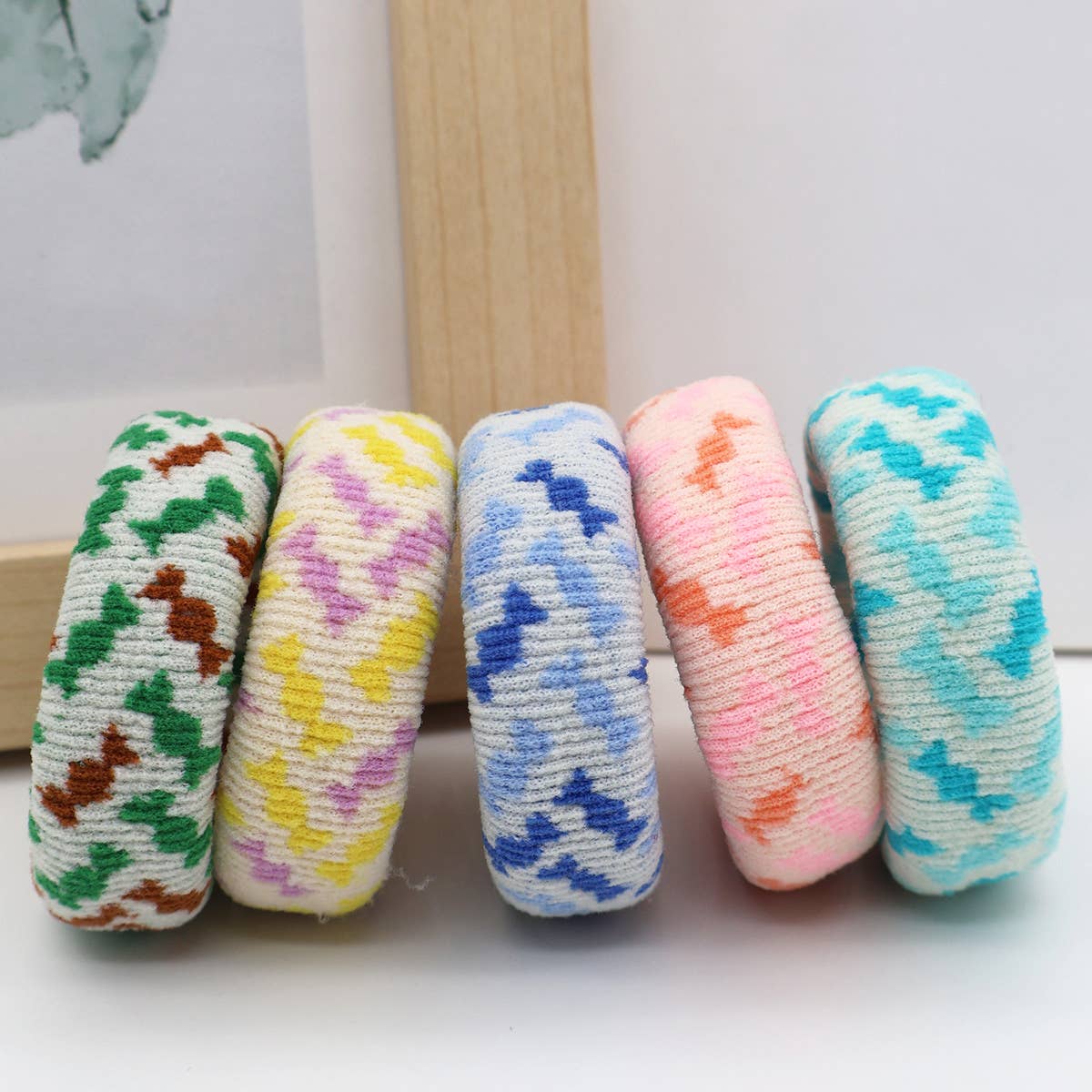 ACCITY - Wholesale Hair Tie - FASHION  WIDENED HAIR TIES(5PCS/BOX)_CWAHA05048