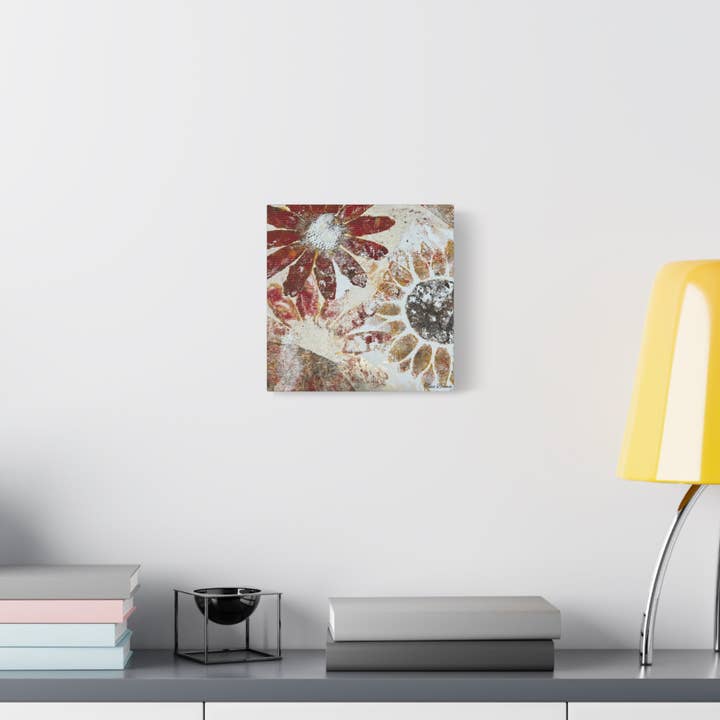 Tina Brown - Wholesale Art Print - Tan & Red Sun Flowers Art Print Matte Canvas, Stretched, 1.25"6
