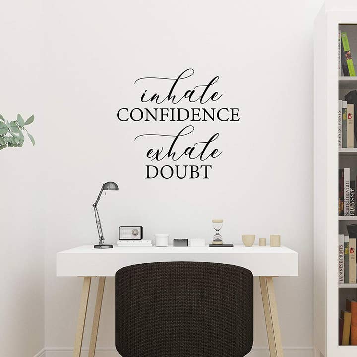 Inhale Confidence Exhale Doubt Muursticker voor wholesale door My Vinyl Story
