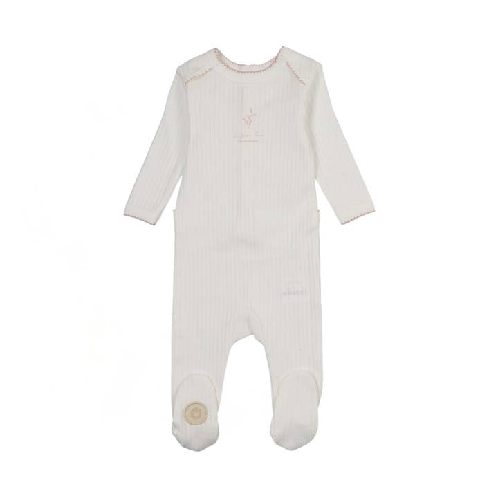 Floral Signature Footie for wholesale by Mon Tresor Bebe