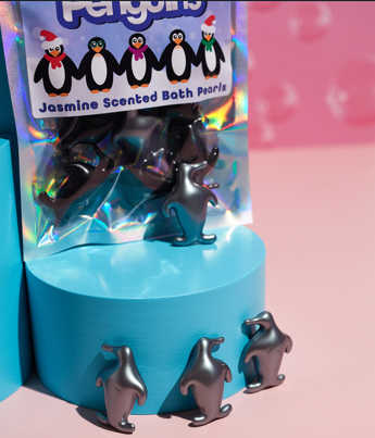 Bare Boutique - Vente Bombe de bain/poudre effervescente pour le bain - Pearly Penguins - Lot de 10 perles de bain parfumées à l'océan2