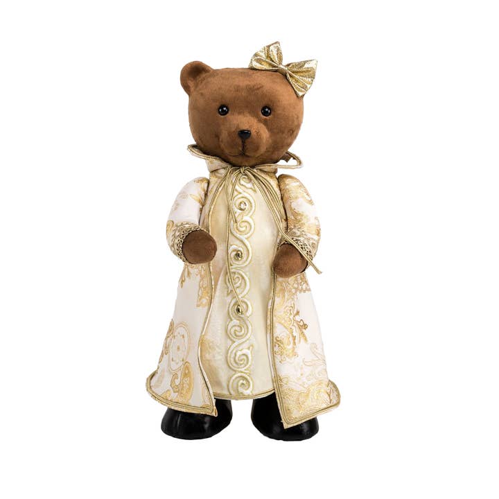 Décoration de Noël Ours (couleur : blanc, or) - 22'' pour la vente par STP