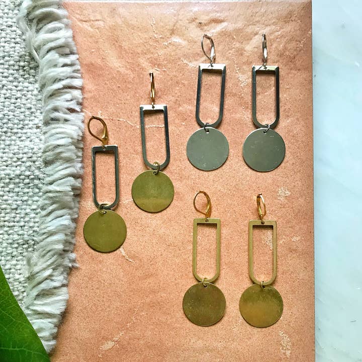 Circle Drop Dangle Earrings for wholesale by Melissa Jenkins Designs
