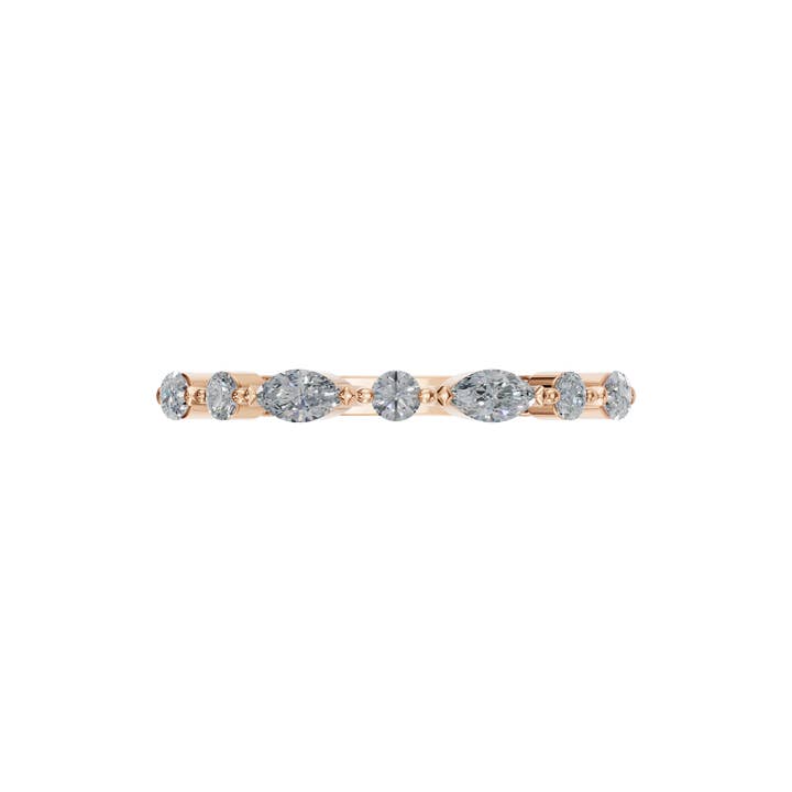 PureYou Jewelry – Engroshandel Vielsesring – Marquise diamantbånd, stabelbar ring, diamant vielsesring