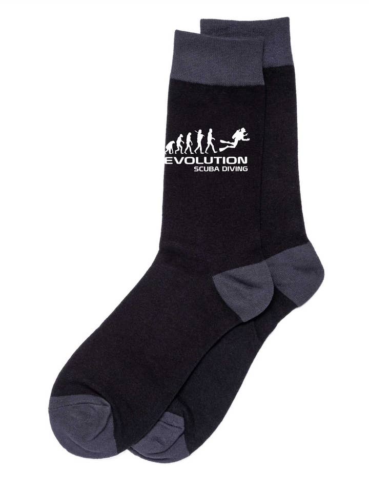 Entwicklung des Tauchsports Herren-Novelty-Socken Schwarzes Wassersport-Geschenk für Männer für den Großhandel von Print4U