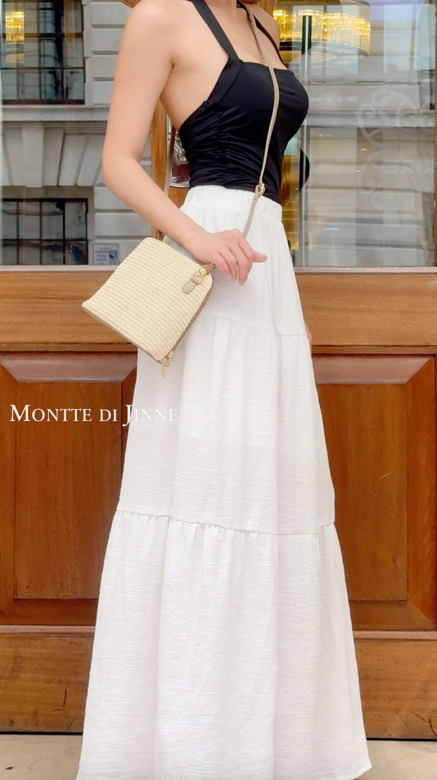 MONTTE DI JINNE - Vente Sac à bandoulière – femme - Petit sac bandoulière carré en raphia et cuir fait main en Italie9