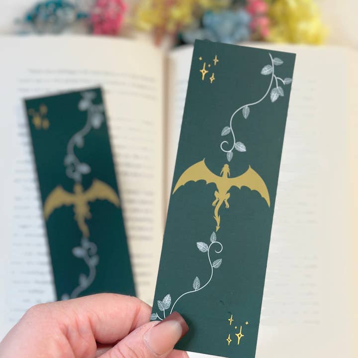 Forest Green Dragon Bookmark for wholesale by Books and Beyond