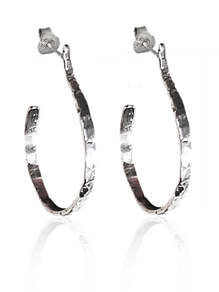 GRAPHITE ROUND EARRINGS for wholesale by Jewelry by Moette