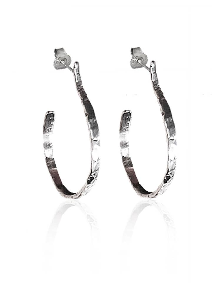 GRAPHITE ROUND EARRINGS for wholesale by Jewelry by Moette