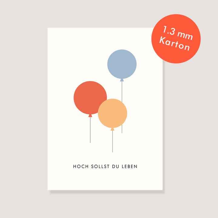Natural cardboard postcard - “Luftballons - Hoch sollst du leben” and other Purchase Wholesale hundefutter fleischsaftgarung. Free Returns & Net 60 Terms on Faire trending on Faire.