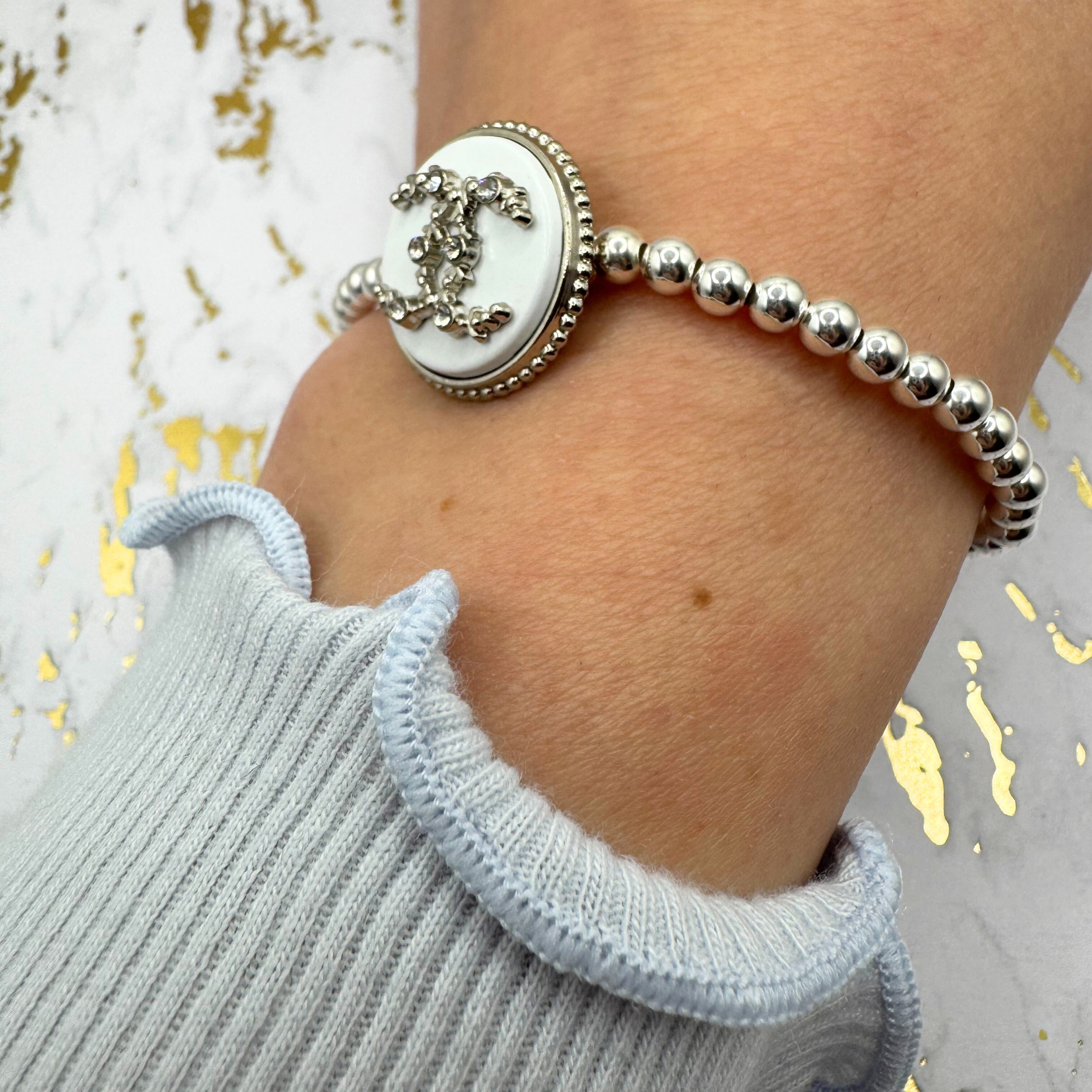 Golden Girl Jewelry - Wholesale Beaded Bracelet - 4mm Sterling Silver Beaded Bracelet1