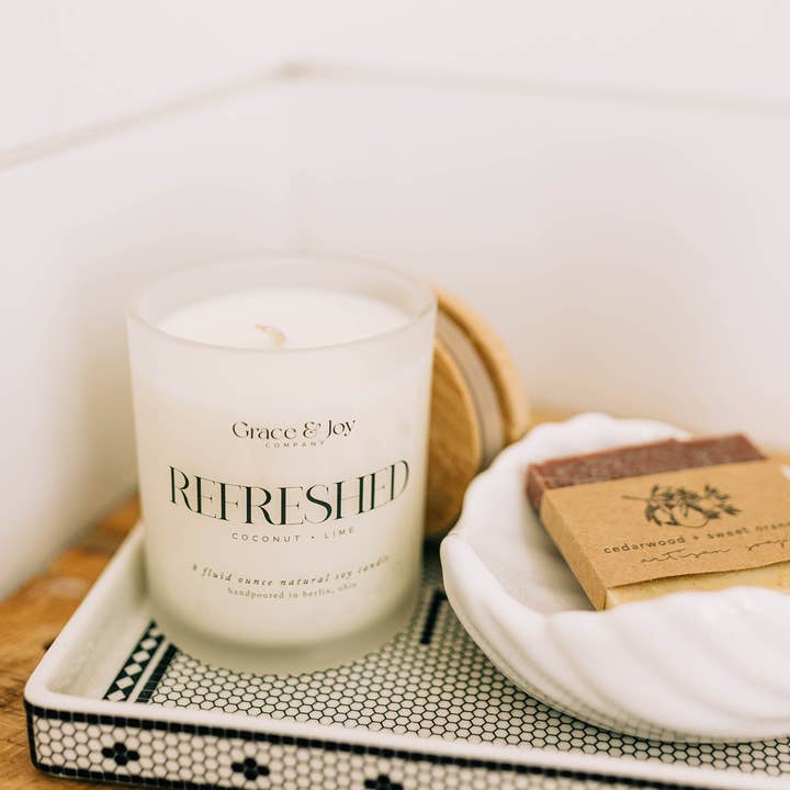 Refreshed Candle | 8 ounce for wholesale by Grace and Joy Company