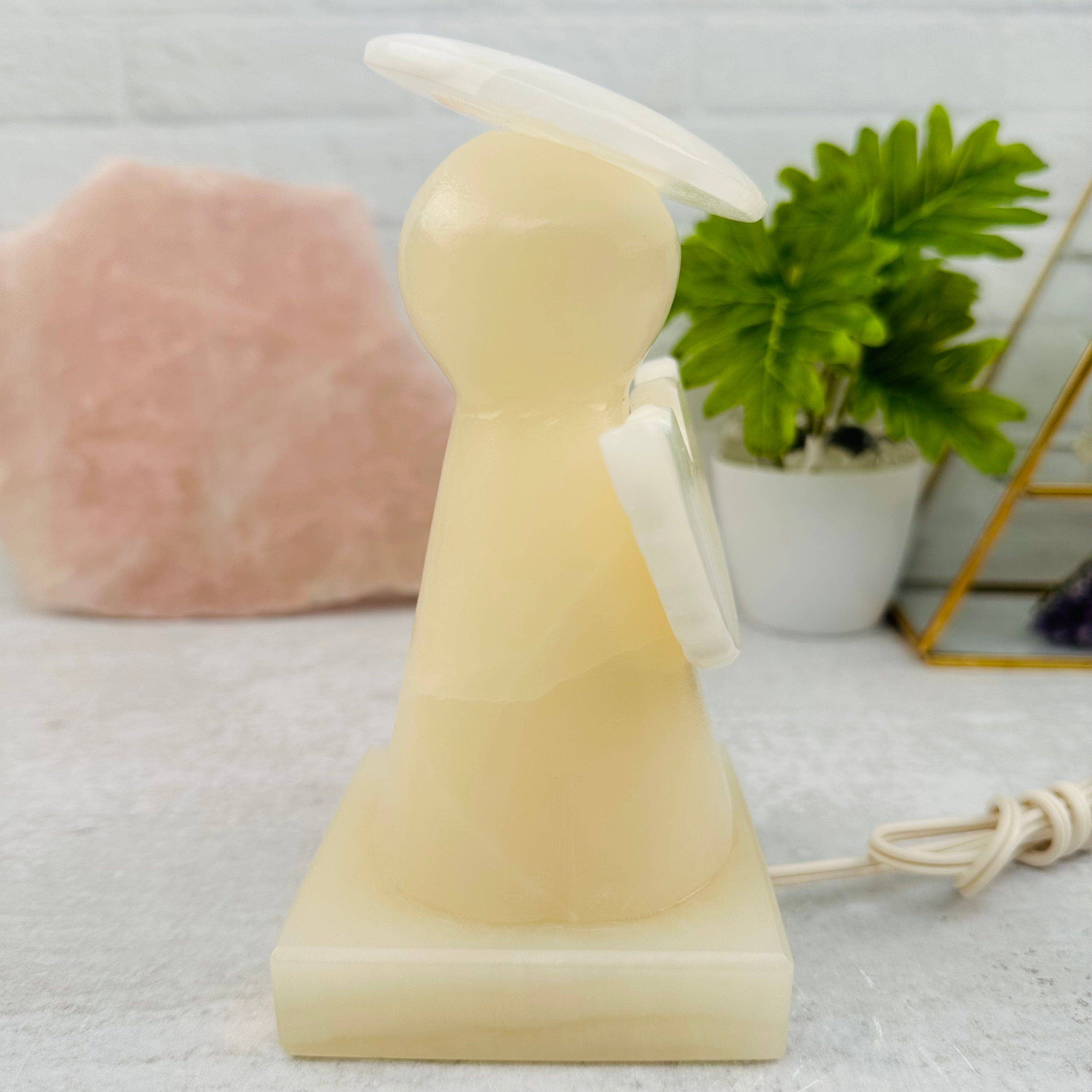 Rock Paradise – Engroshandel Natlys – Krystal mexicansk onyx englelampe - udskåret sten natlys4