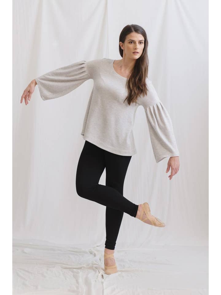 Light melange grey Campanula T-Shirt Lyocell Ecological Fabric for wholesale on Faire