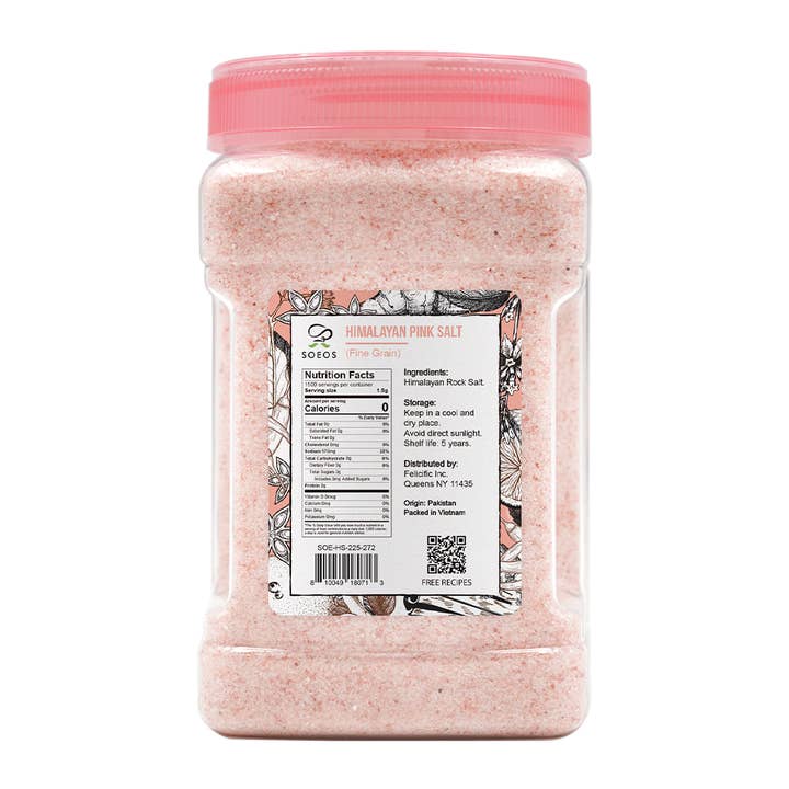 soeos - Wholesale Salt - Soeos Himalayan Pink Salt Fine Grain, 80 oz (2.25 Kg)1