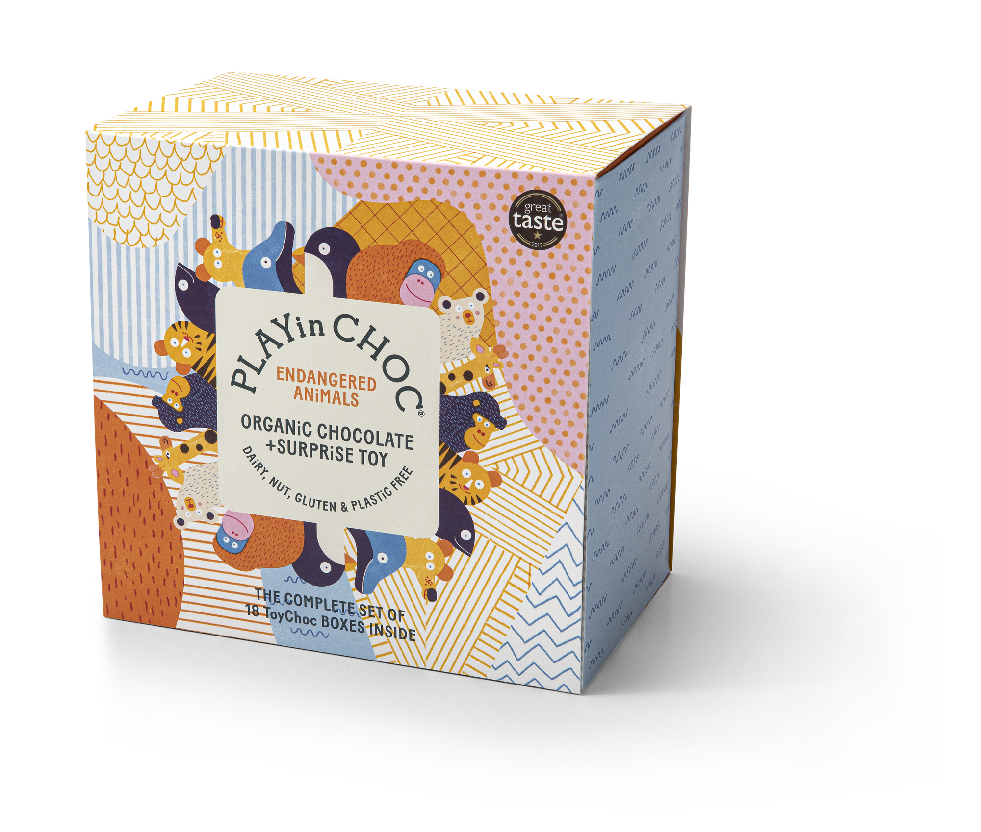 PLAYin CHOC - Wholesale Chocolate Box - ToyChoc Box® ENDANGERED ANIMALS GiFT SET1