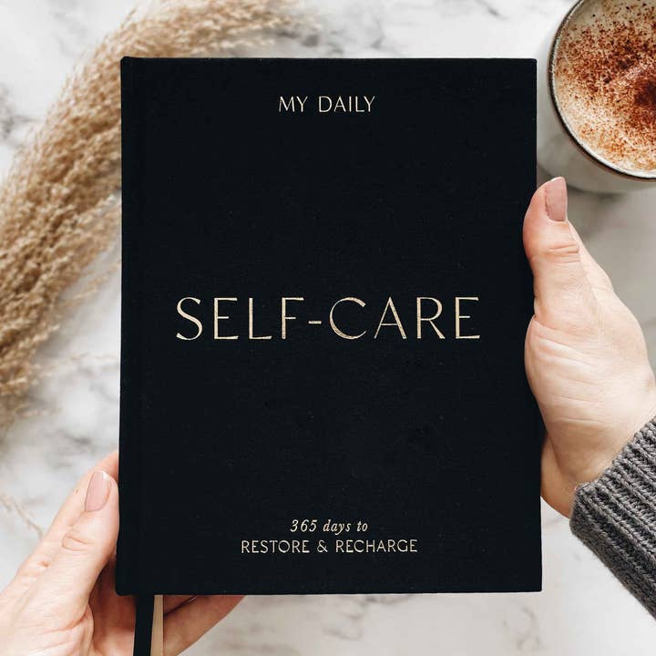 My Daily Self-Care (Black) Gratitude And Reflection Journal for wholesale by Blush and Gold USA