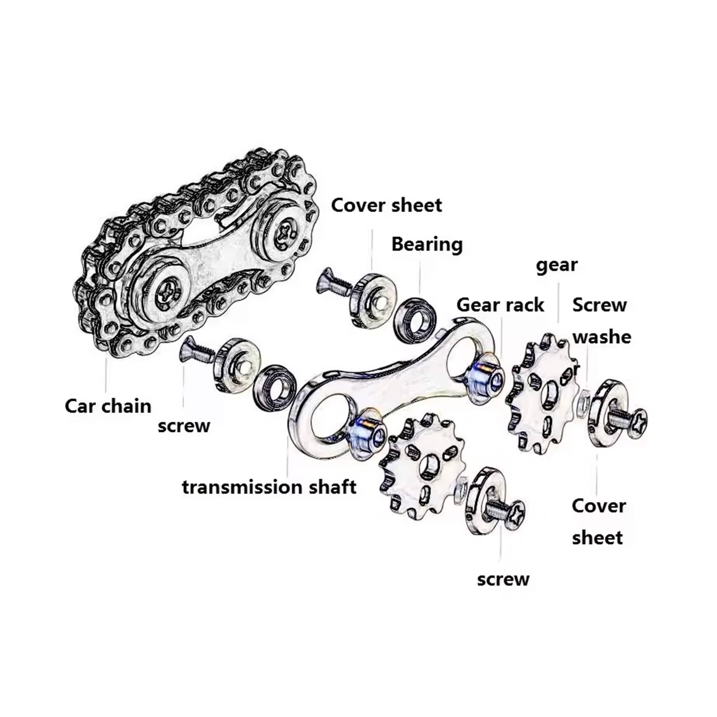 Blinkee.com, LLC - Wholesale Fidget Toy - Kids - Silver Bike Chains Fidget Toy Spinner
1