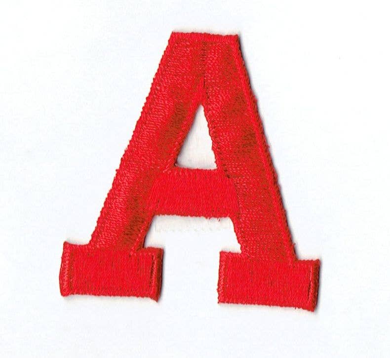 Wholesale Applique - Wholesale Patch - 2” Alphabet Red Letters - Block Style0