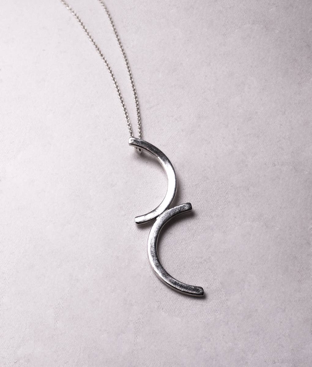 Jewelry by Moette - Venta al por mayor Collares con colgantes/abalorios - COLLAR DE PLATA ECLIPSE2