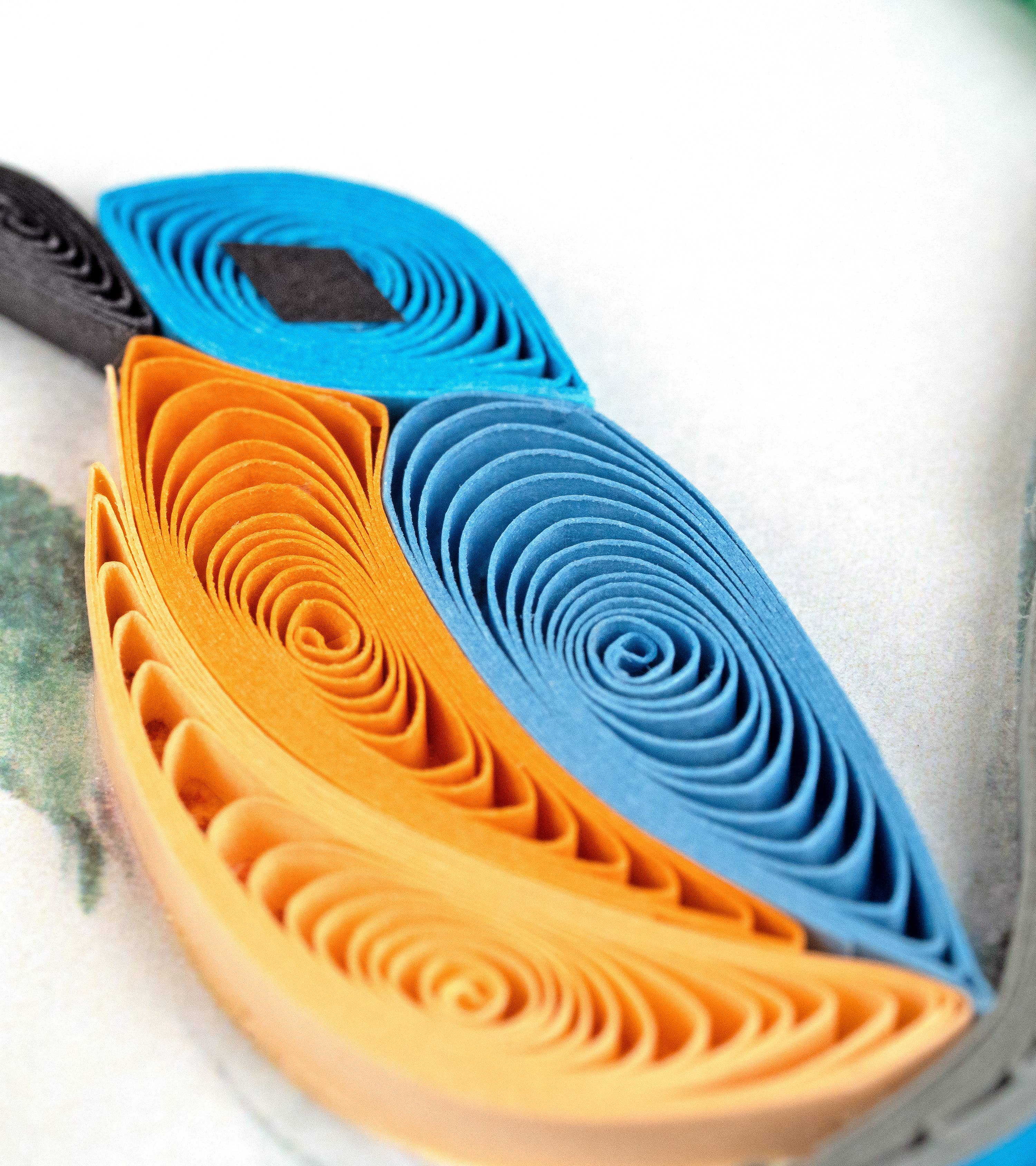 Quilling Card - Wholesale Everyday Greeting Card - Quilled Purple Grapes & Bluebirds Greeting Card1