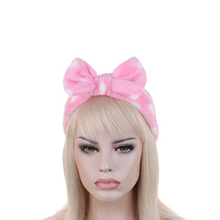 MIX COLOR Assorted Print Beauty Spa Bow Headband for wholesale on Faire