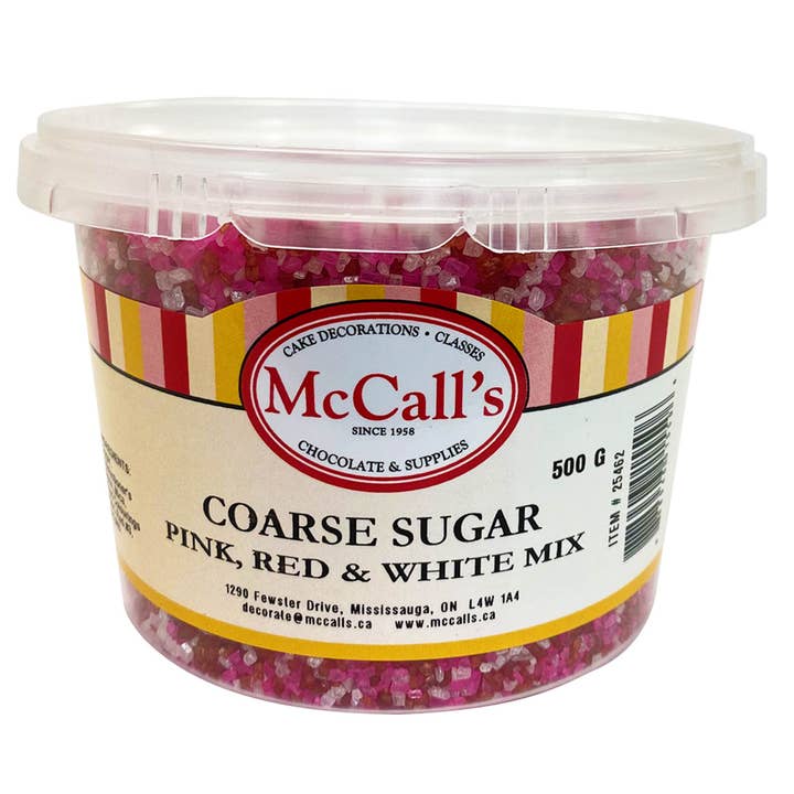 ZUCCHERO GREZZO ROSA ROSSO E BIANCO MIX 500 g per la vendita all'ingrosso da parte di McCall's