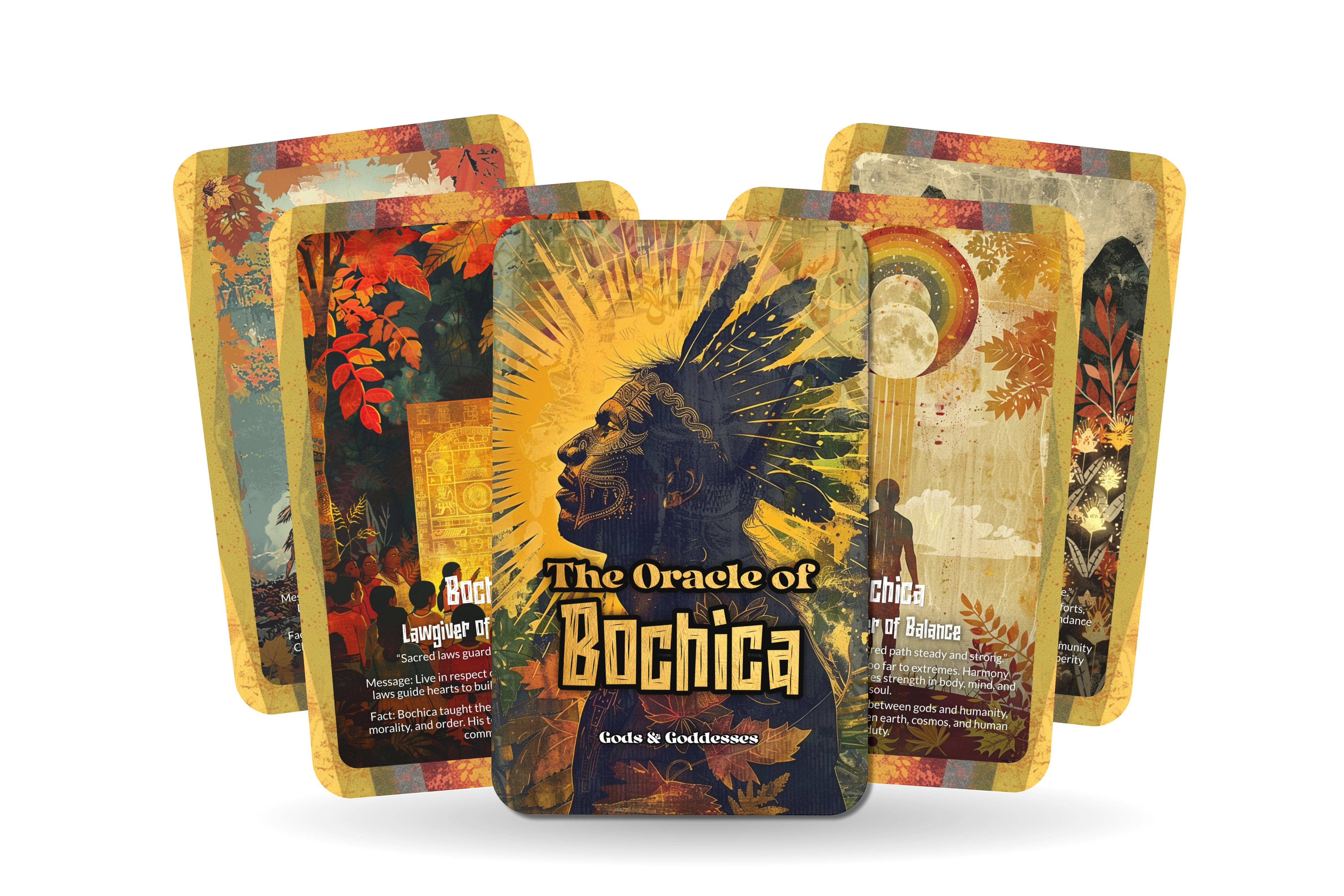Ibiza Tarot USA - Wholesale Tarot Cards - Oracle of Bochica Teacher God Deck – 22 Cards, Light & Law5