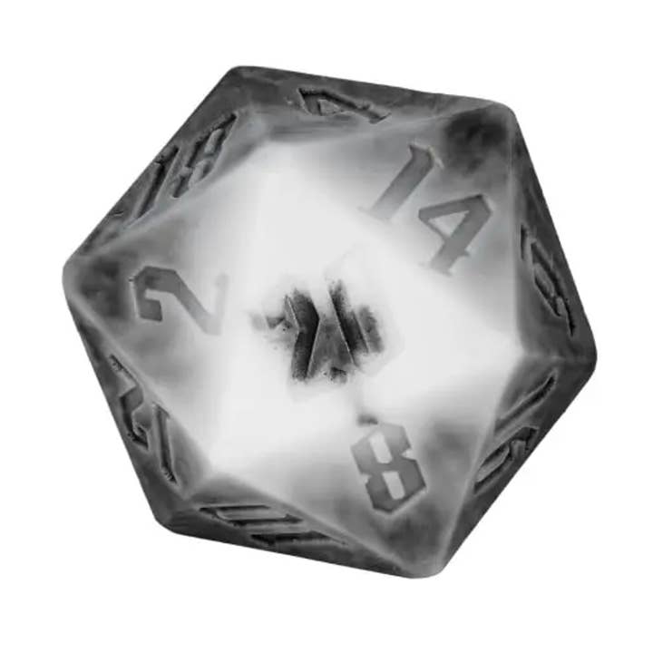 Critical Cleanse | Sapone D20 | Bianco e nero per la vendita all'ingrosso da parte di Tabletop Dominion Limited