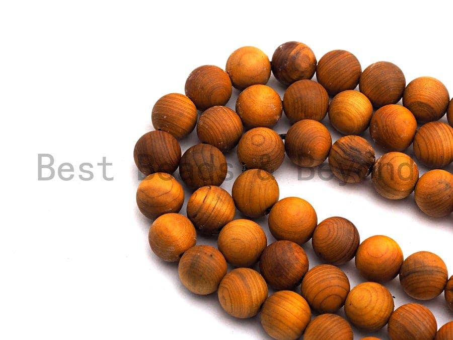 BestBeads&Beyond - Wholesale Beads - Natural Smooth Round Wood beads, 6mm/8mm/10mm/12mm Natural Yellow Wood beads, Natural  Wood Grain Beads, 15.5inch strand,SKU#U4654
