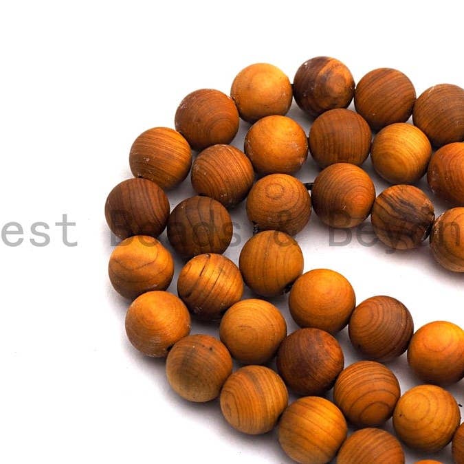 BestBeads&Beyond - Wholesale Beads - Natural Smooth Round Wood beads, 6mm/8mm/10mm/12mm Natural Yellow Wood beads, Natural Wood Grain Beads, 15.5inch strand,SKU#U4654