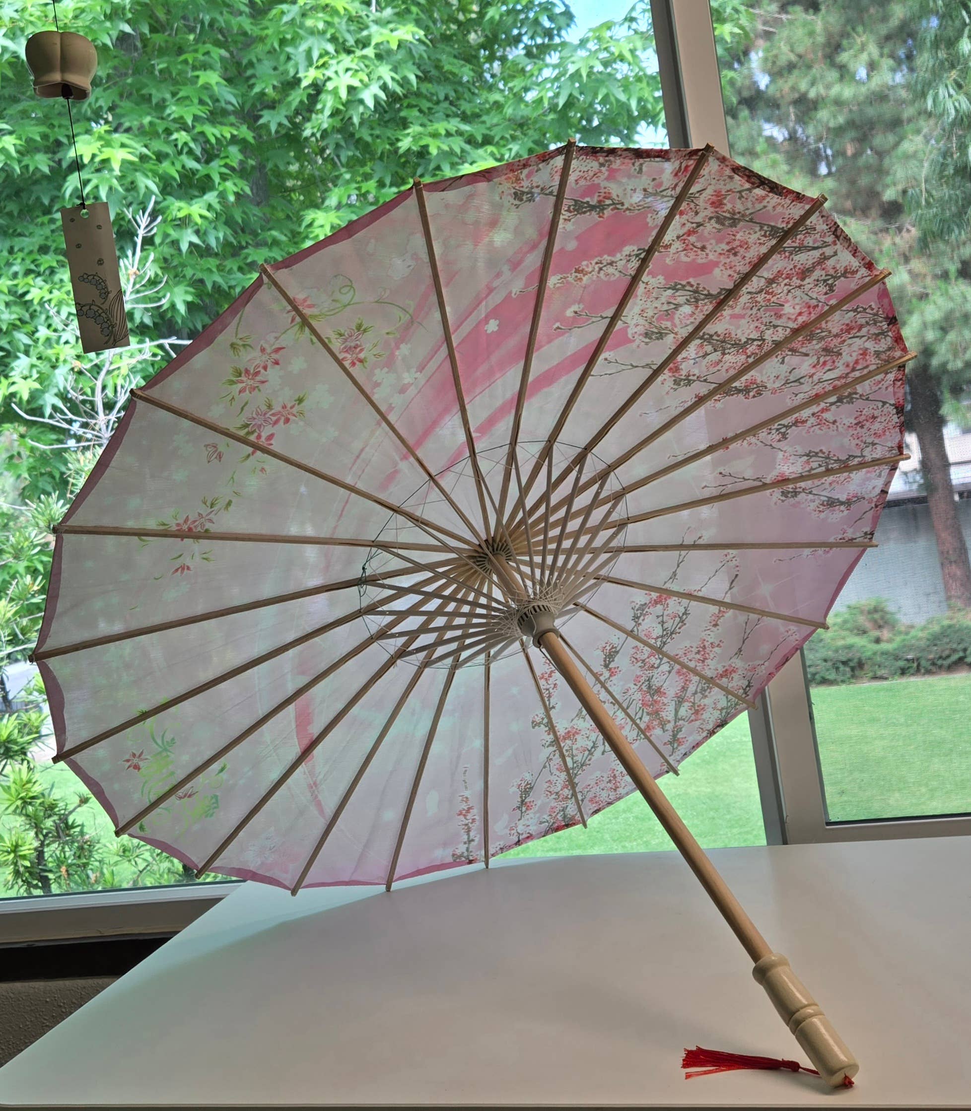 Fiona Accessories - Venta al por mayor Ventilador plegable de mano - Parasol de Flor de Cerezo Sakura 3 Estilos 21.50"2