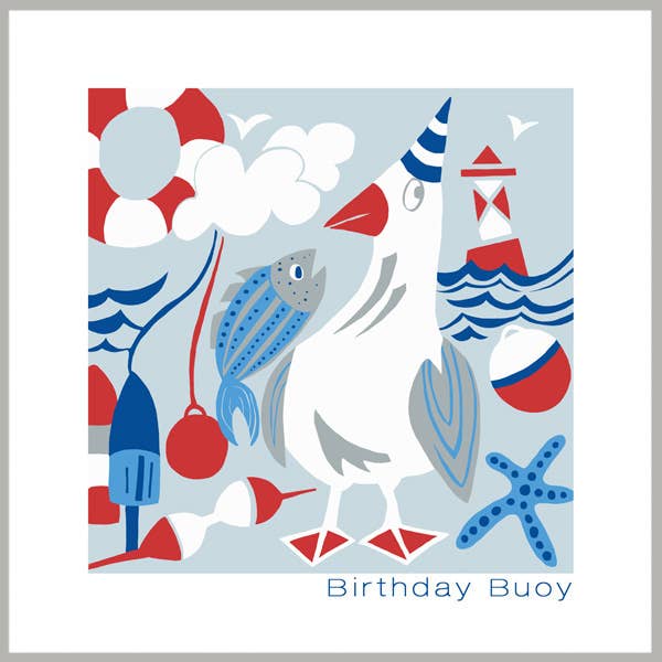 Birthday Buoy Greetings Card for wholesale by Port and Lemon