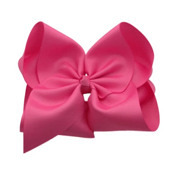 The Solid Bow - Wholesale Hair Bow - Kids - 6 inch Solid Grosgrain Bow/Alligator Clip2