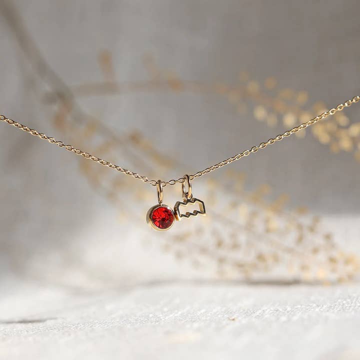 Visée Bijoux - Wholesale Pendant/Charm Necklace - Astro sign necklace and colored stone – My Identity10