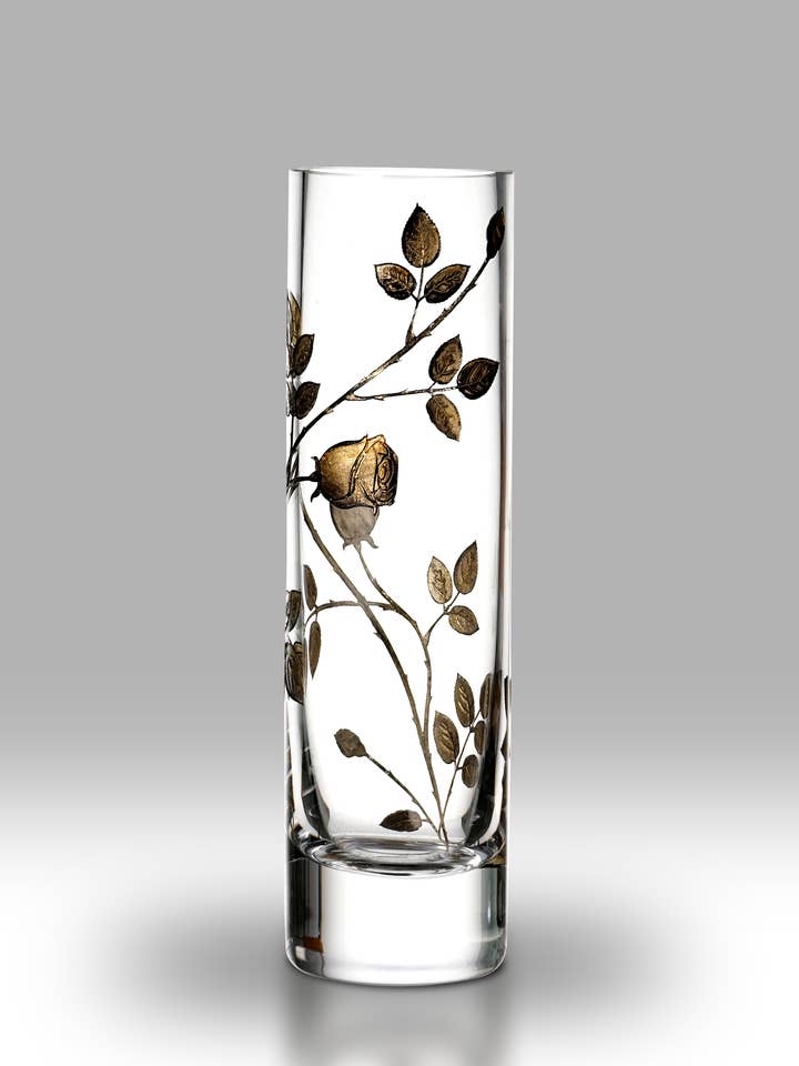 Ewige Rose - Gold - 19,5 cm Knospe für den Großhandel von Nobile Glassware Ltd.