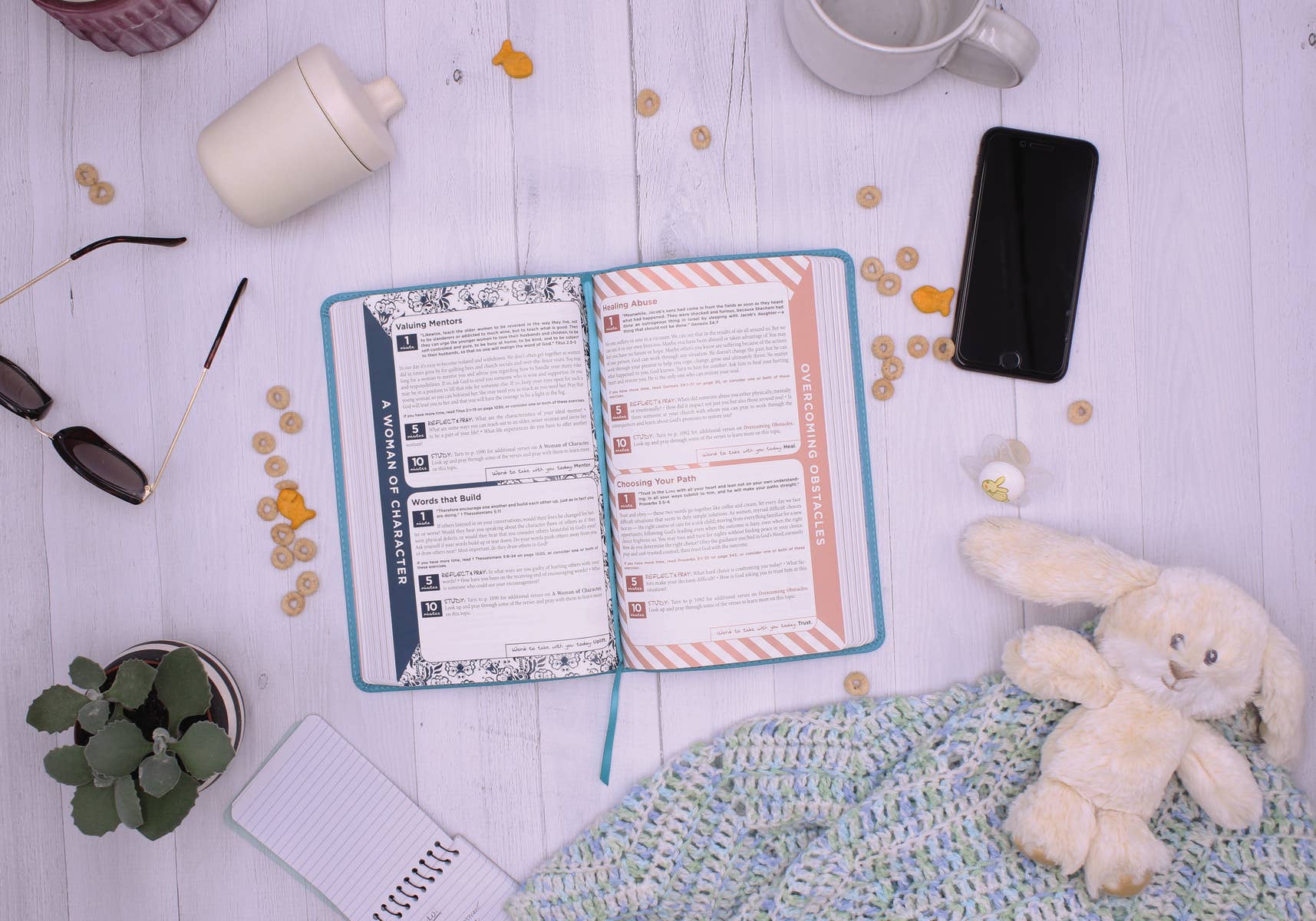 HarperCollins Christian Publishing - Wholesale Religion - NIV The Busy Mom's Bible, Leathersoft, Teal, Red Letter8